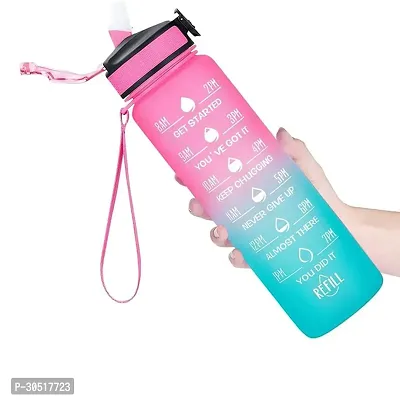 Stylish Multicoloured Silicone Water Bottles For Gym And School-thumb0