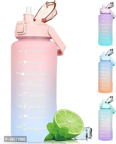 Stylish Multicoloured Plastic Water Bottles For Gym And School-thumb0