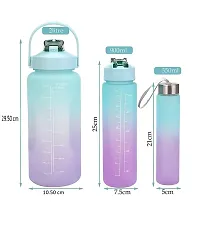 Stylish Multicoloured Silicone Water Bottles For Gym And School Pack Of 3-thumb1