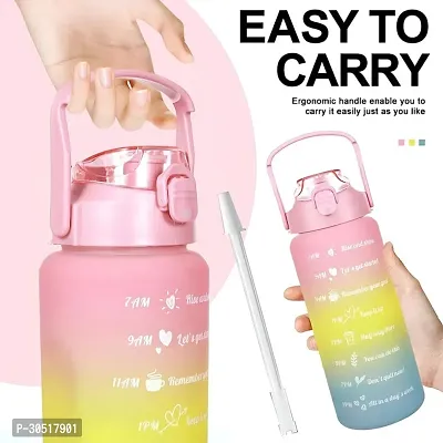 Stylish Multicoloured Silicone Water Bottles For Gym And School Pack Of 3-thumb5