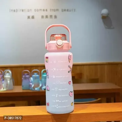 Stylish Multicoloured Plastic Water Bottles For Gym And School-thumb0