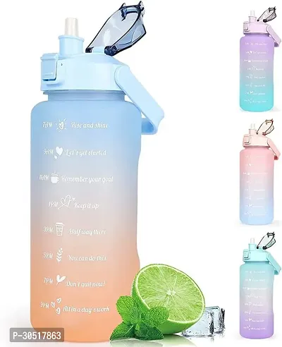 Stylish Multicoloured Plastic Water Bottles For Gym And School-thumb0