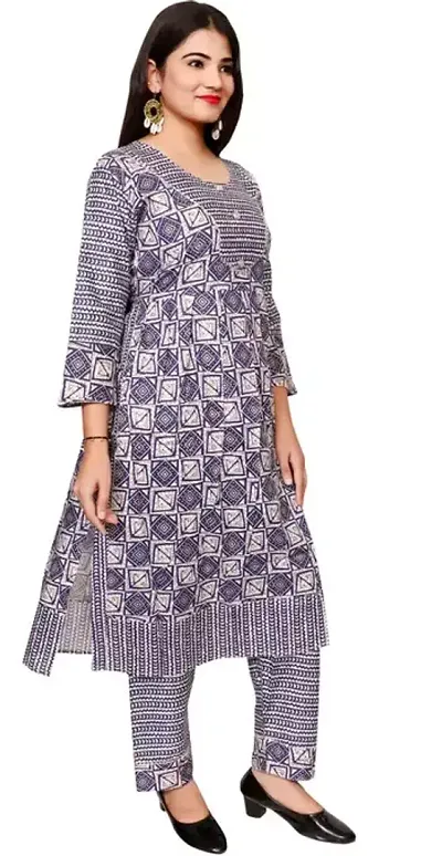 Stylish A-Line Kurta And Pant Set For Women