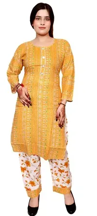 Stylish A-Line Embroidered Kurta And Pant Set For Women