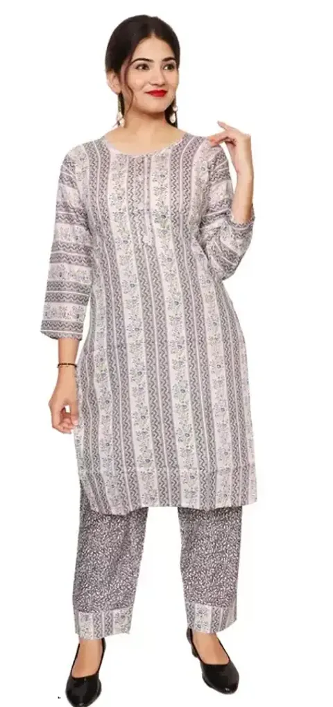 Stylish A-Line Kurta And Pant Set For Women