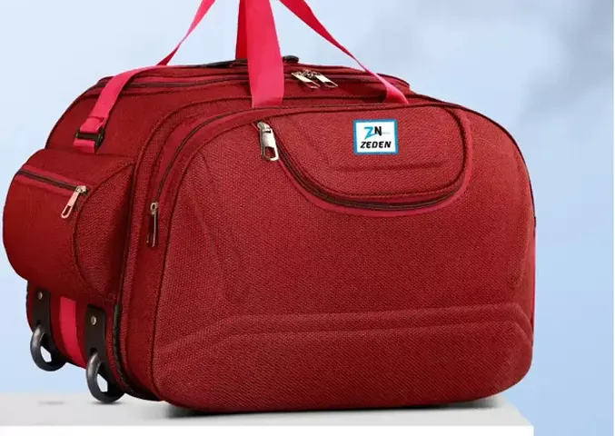 Designer Red Nylon Solid Travel Bags Duffle Bag