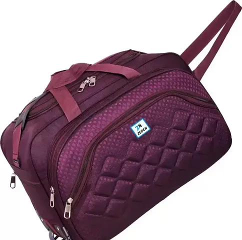 Designer Purple Nylon Solid Travel Bags Duffle Bag