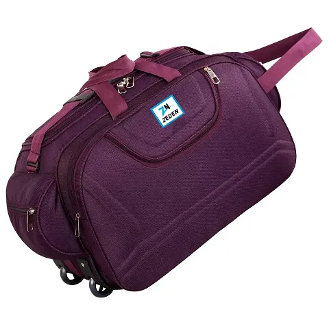 Designer Purple Nylon Solid Travel Bags Duffle Bag