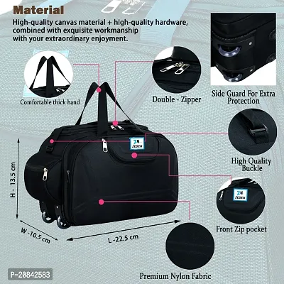 Designer Black Nylon Solid Travel Bags-thumb2