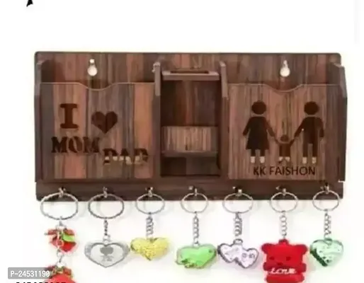 Premium Quality Wood Wall Hanging Key Holder For Decor