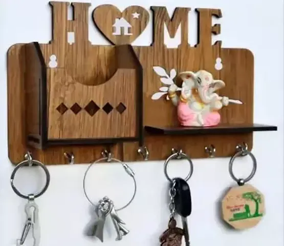 Premium Quality Wood Wall Hanging Key Holder For Decor
