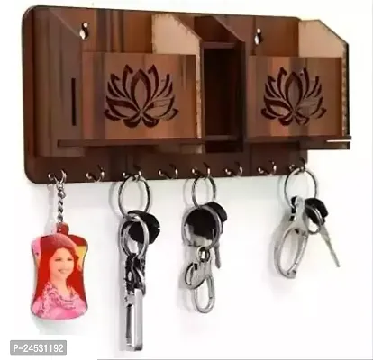 Premium Quality Wood Wall Hanging Key Holder For Decor-thumb0