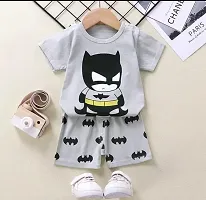 Elegant Hosiery Cotton Printed T-Shirt with Shorts Set For Kids-thumb1