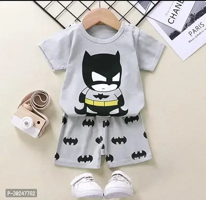 Elegant Hosiery Cotton Printed T-Shirt with Shorts Set For Kids-thumb0