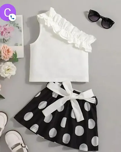 Beautiful Top With Bottom Set For Girls