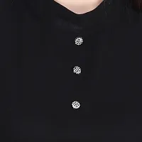 Stylish Black Color Solid Sleeveless Mandarin Collar Georgette Maxi Dress-thumb3