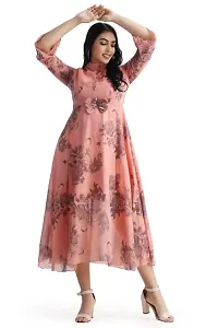 N & PG Gowns, Women Gowns, Latest Designed Women Dress Gown Printed Gowns for Women||-thumb1