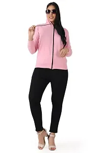 N & PG Women's Cotton Hooded Hoodie Full Sleeves Sheered Thumbcut Cotton Hoisery Gymwear Zipper Jacket for Girls and Women-thumb1