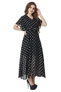 Dresses for women party | stylish latest Georgette Long V-Neck Maxi-thumb2