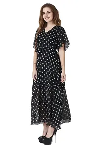 Dresses for women party | stylish latest Georgette Long V-Neck Maxi-thumb1