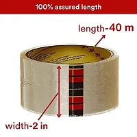 BOPP Packing Clear Tape 2 Inch (Transparent) 48mm X 40 Meter | Pack of 2 | for Packing, Decorating and DIY-thumb1