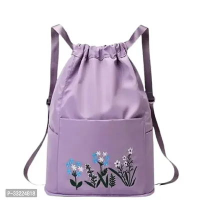 Stylish Purple Polyester Embroidery Bag For Women-thumb0