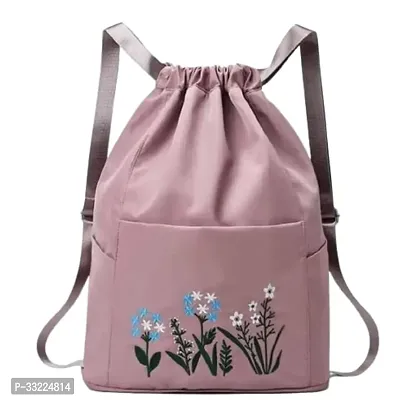 Stylish Pink Polyester Embroidery Bag For Women-thumb0