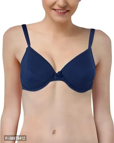 Stylish Cotton Spandex Solid Bras For Women-thumb0