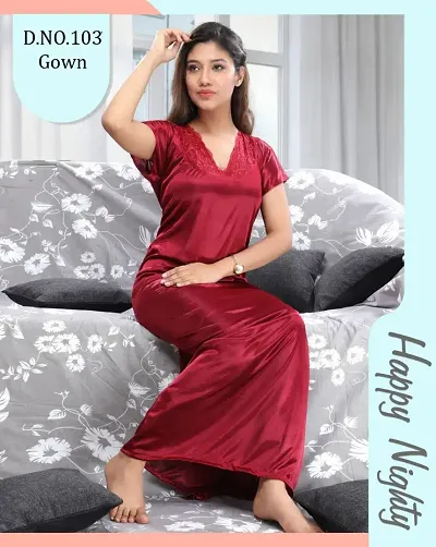 Must Have Satin Gowns Women's Nightwear 