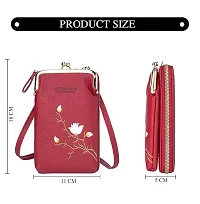 Stylish Red Polyester Self Pattern Sling Bags For Women-thumb2