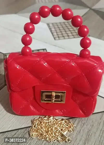 Stylish Red Velvet Handbags For Women-thumb0