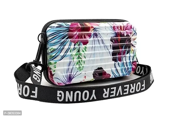 Stylish Multicoloured Wood Plastic Printed Sling Bags For Women-thumb0