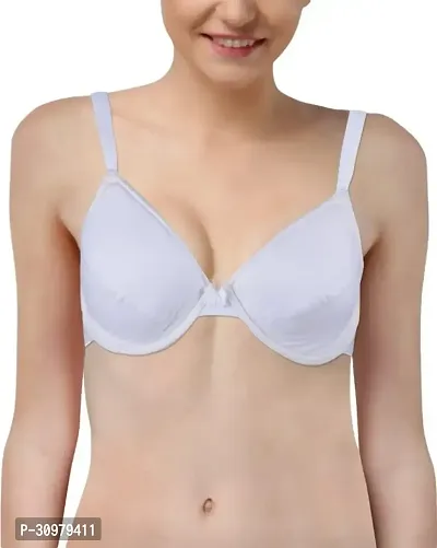 Stylish Cotton Spandex Solid Bras For Women-thumb0