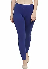 Elegant Multicoloured Cotton Solid Leggings For Women Pack Of 3-thumb1