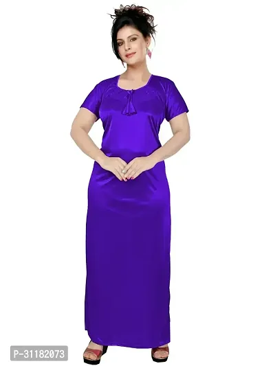 Comfortable Blue Satin Gowns For Women