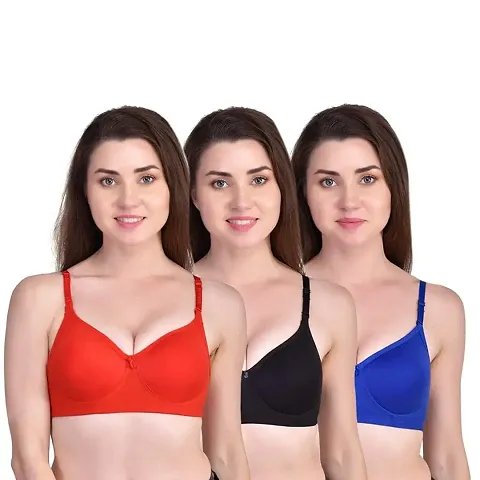 Hosiery Plain Padded Bra Pack Of 3