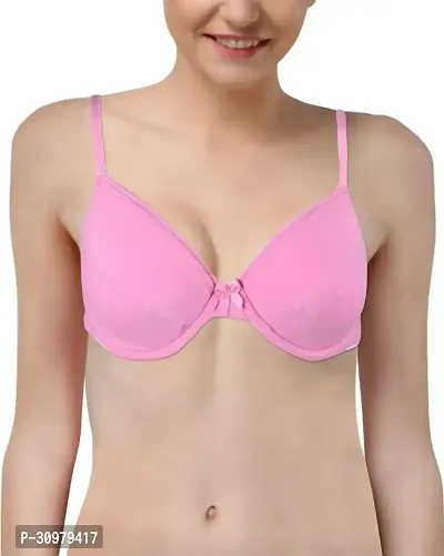 Stylish Cotton Spandex Solid Bras For Women-thumb0