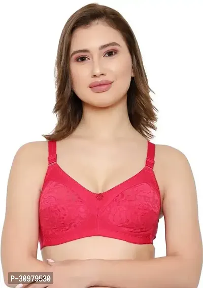 Stylish Cotton Blend Lace Bras For Women-thumb0