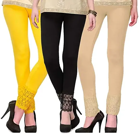 WOMENS LEGGING WITH BOTTOM LACE