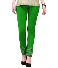 Elegant Multicoloured Cotton Lycra Solid Leggings For Women Pack Of 2-thumb1