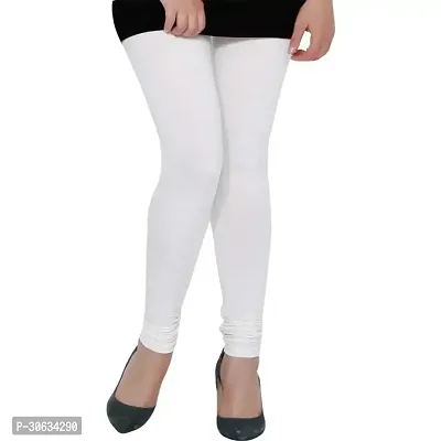 Stylish White Wool Solid Leggings For Women-thumb0