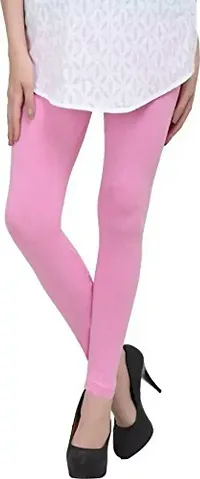 Stylish Cotton Lycra Solid Leggings for Women