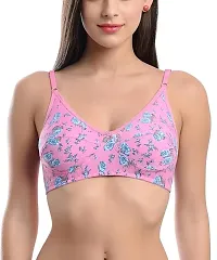 Stylish Cotton Hosiery Printed Bras For Women- Pack Of 3-thumb1