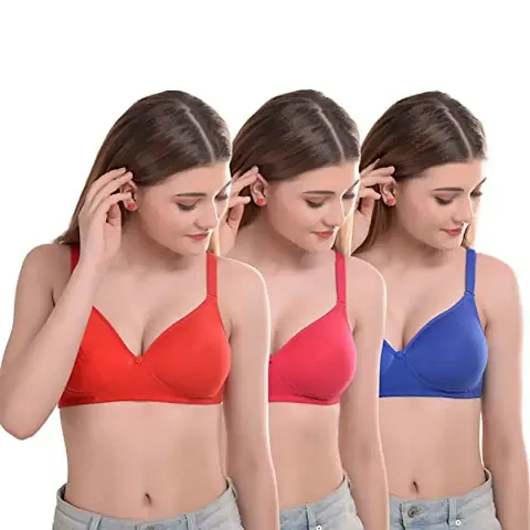 Hosiery Plain Padded Bra Pack Of 3