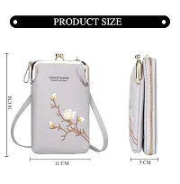 Stylish Grey Polyester Self Pattern Sling Bags For Women-thumb2