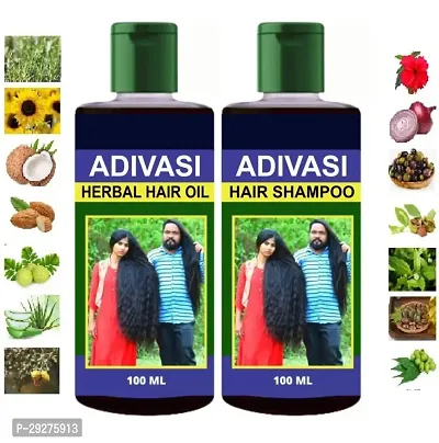 Adivasi Hair Growth Kit Pack of Original adivasi oil and shampoo 100 ml-thumb0