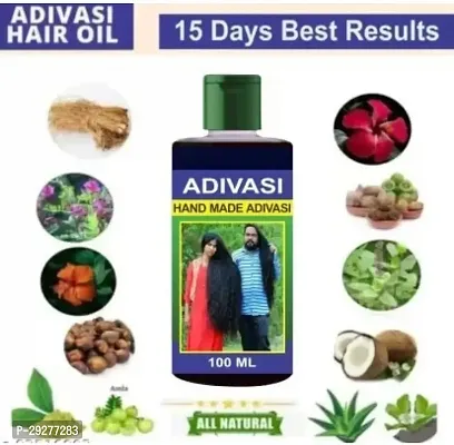 Adivasi hair oil pack of 100ml bottle guaranteed hair growth in 7 day-thumb0