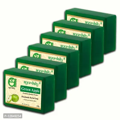 Herbal Green Apple Soap Pack of 6 (6 X 125 G)