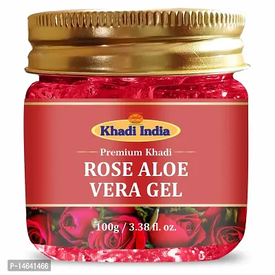 Premium Khadi  Rose  Aloevera Facial Massage Gel-100 gm-thumb0