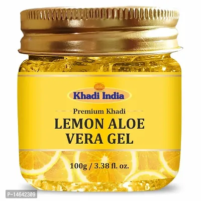 Premium Khadi Lemon Aloevera Gel For Face  Hair (100 Gm) - Set Of 1
